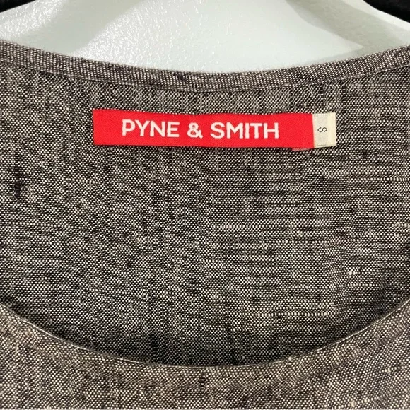 Pyne & Smith Flax Linen Textured Gray Dress Size S - Picture 12 of 14